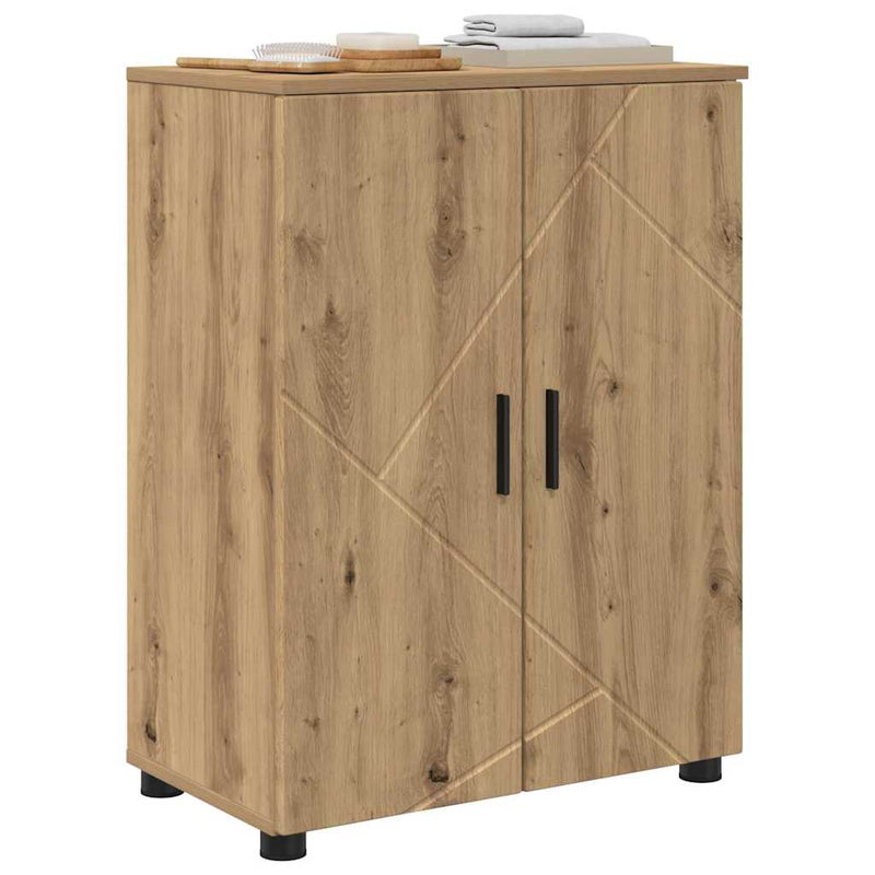 vidaXL Fürdőszoba Székény kézműves tölgy 60 x 35 x 80 cm Faanyag