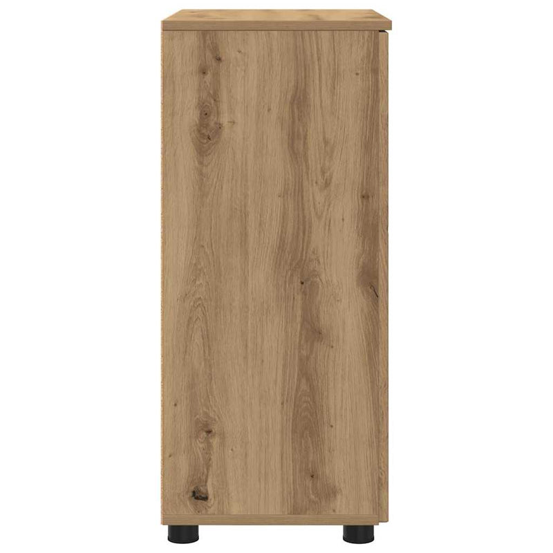 vidaXL Fürdőszoba Székény kézműves tölgy 60 x 35 x 80 cm Faanyag