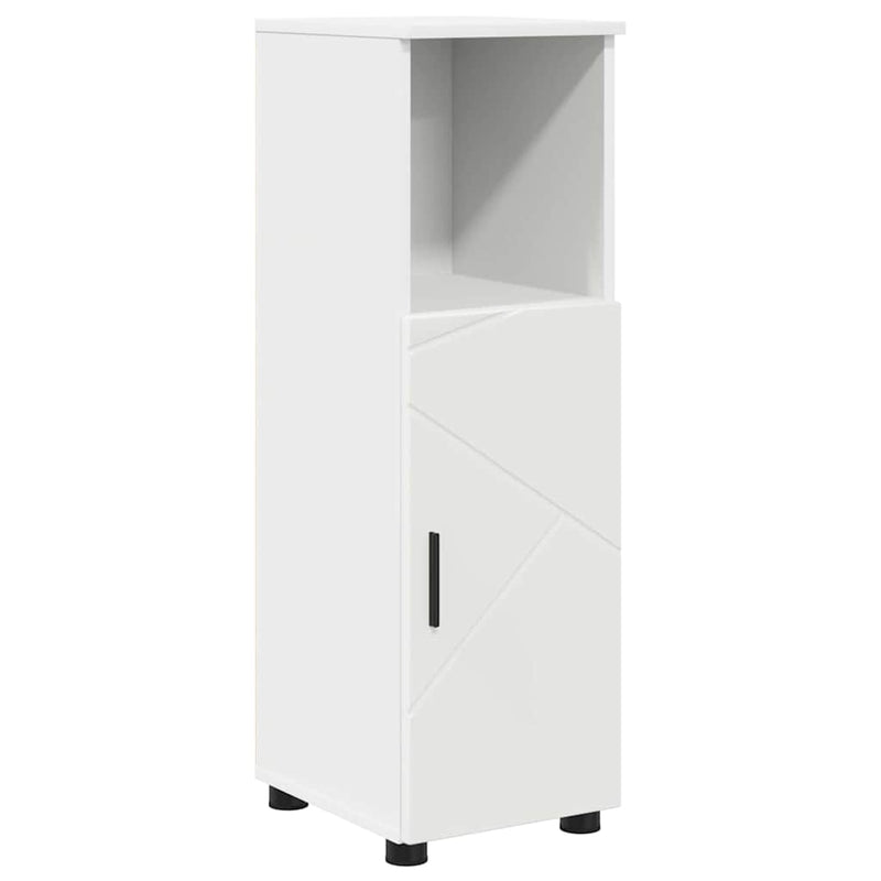 vidaXL Fürdőszoba Székény polcokkal Fehér 30 x 35 x 95 cm Faanyag