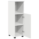 vidaXL Fürdőszoba Székény ajtóval Fehér 30 x 35 x 95 cm Faanyag & Fém