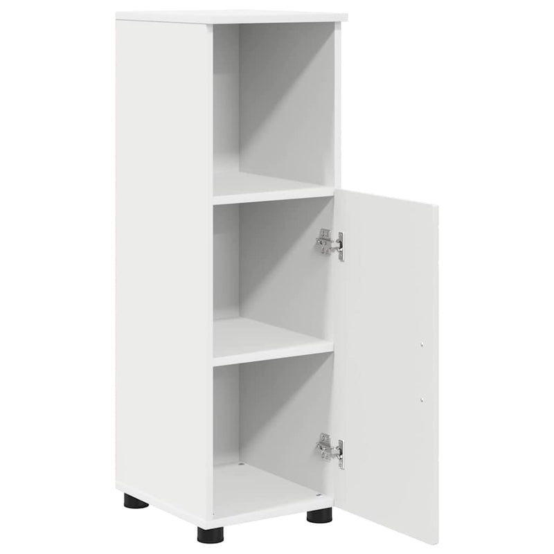 vidaXL Fürdőszoba Székény polcokkal Fehér 30 x 35 x 95 cm Faanyag