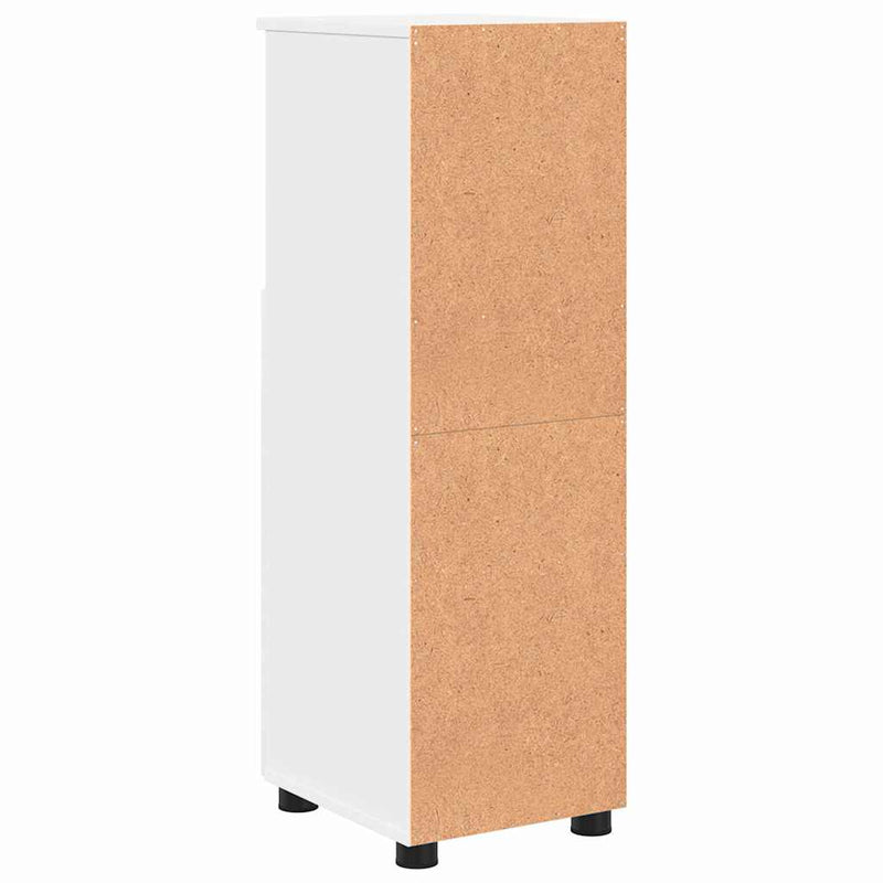vidaXL Fürdőszoba Székény polcokkal Fehér 30 x 35 x 95 cm Faanyag