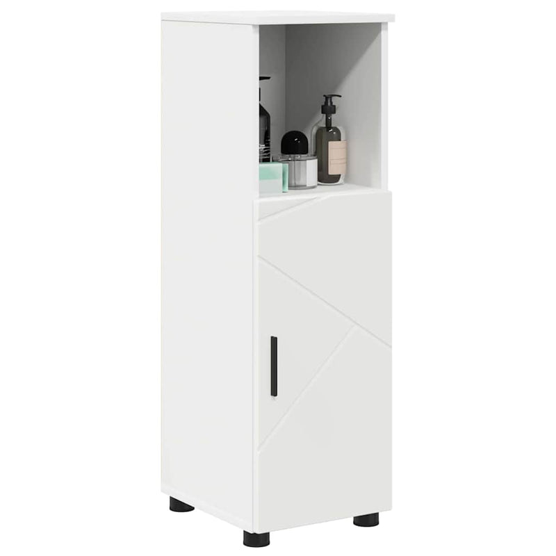 vidaXL Fürdőszoba Székény polcokkal Fehér 30 x 35 x 95 cm Faanyag