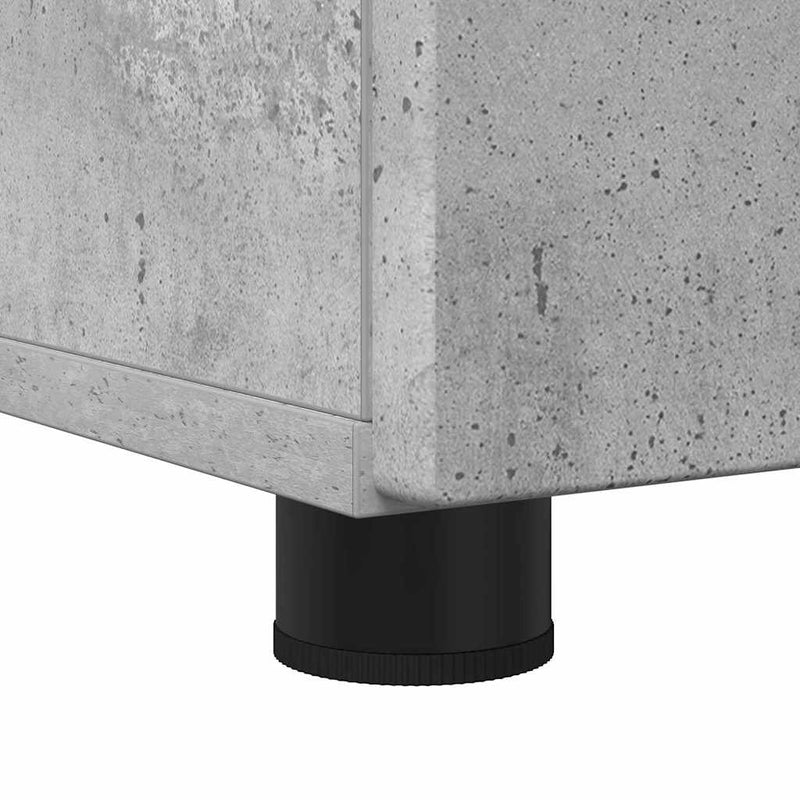 vidaXL Fürdőszoba Székény ajtóval Beton szürke 30 x 35 x 95 cm Faanyag