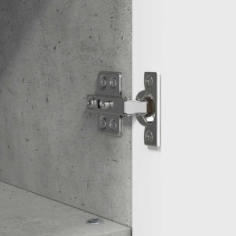 vidaXL Fürdőszoba Székény ajtóval Beton szürke 30 x 35 x 95 cm Faanyag