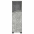 vidaXL Fürdőszoba Székény Beton Szürke 30 x 35 x 95 cm Faanyag & Fém