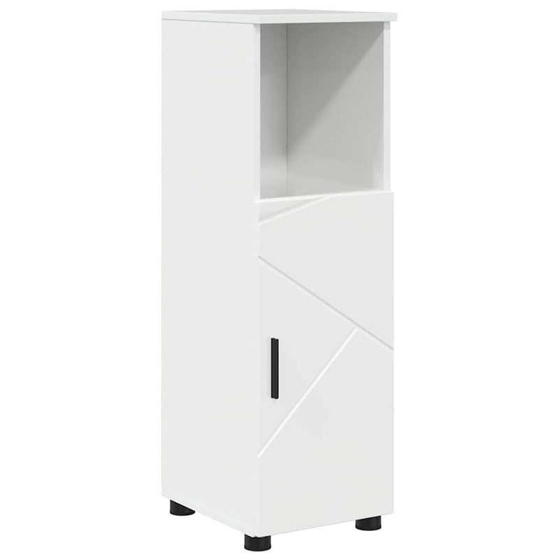 vidaXL Fürdőszoba Székény Magasfényű fehér 30 x 35 x 95 cm Faanyag