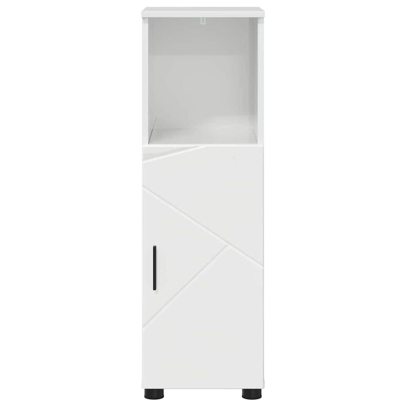 vidaXL Fürdőszoba Székény Magasfényű fehér 30 x 35 x 95 cm Faanyag