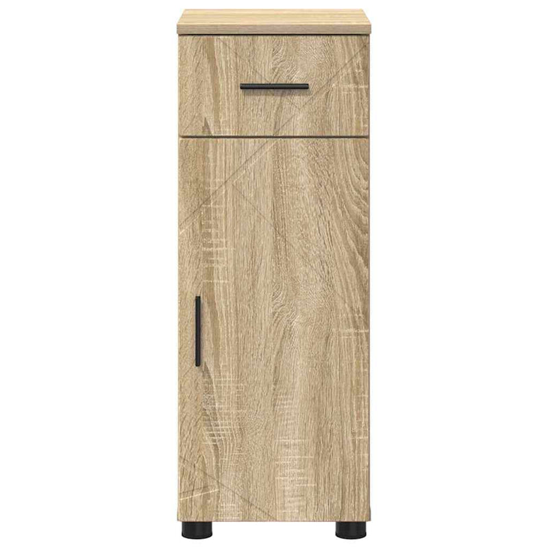 vidaXL Fürdőszoba Székény fiókkal sonoma tölgy 30 x 35 x 80 cm Faanyag