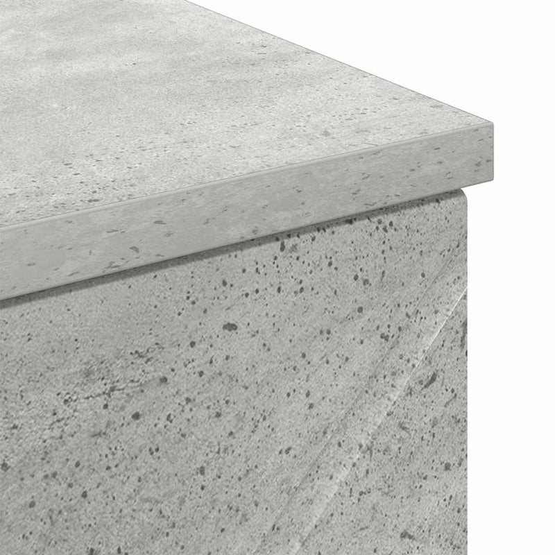 vidaXL Fürdőszoba Székény fiókkal Beton szürke 30 x 35 x 80 cm Faanyag
