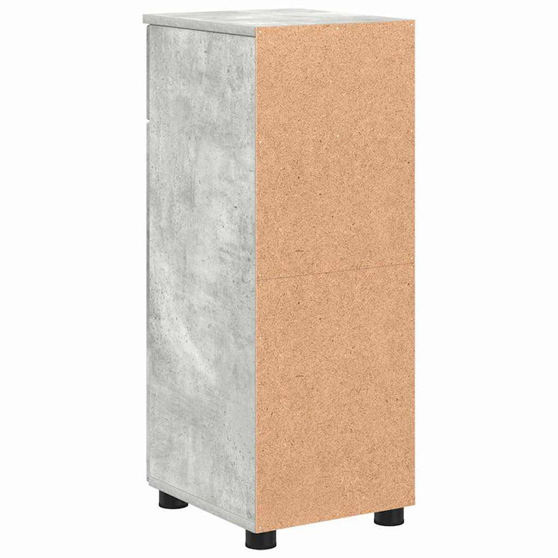 vidaXL Fürdőszoba Székény fiókkal Beton szürke 30 x 35 x 80 cm Faanyag
