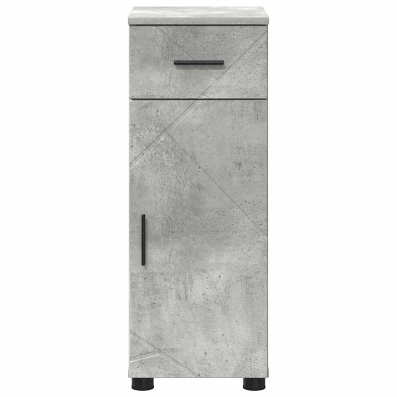 vidaXL Fürdőszoba Székény fiókkal Beton szürke 30 x 35 x 80 cm Faanyag