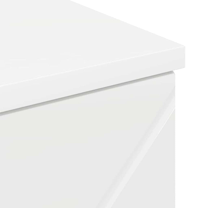 vidaXL Fürdőszoba Székény Magasfényű fehér 30 x 35 x 80 cm Faanyag