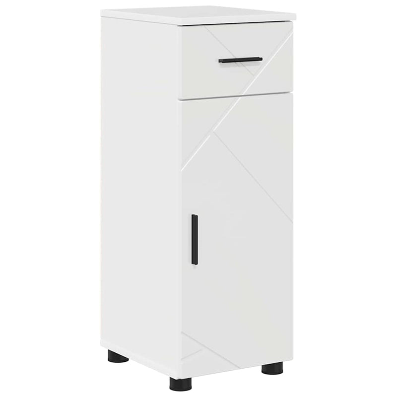 vidaXL Fürdőszoba Székény Magasfényű fehér 30 x 35 x 80 cm Faanyag