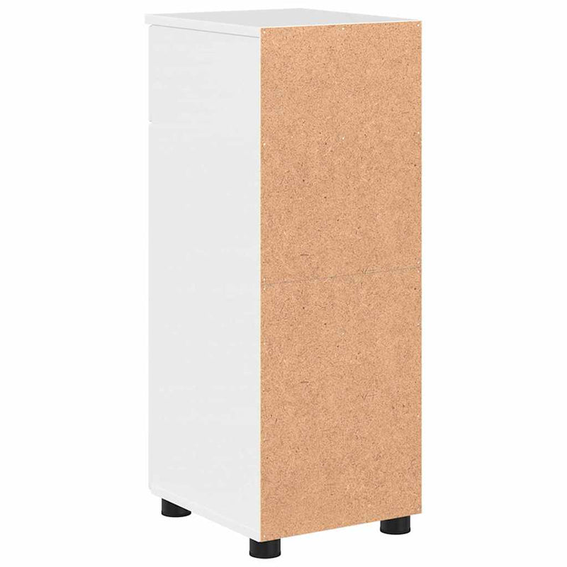 vidaXL Fürdőszoba Székény Magasfényű fehér 30 x 35 x 80 cm Faanyag