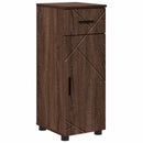 vidaXL Fürdőszoba Székény Barna Tölgy 30 x 35 x 80 cm Faanyag & Fém
