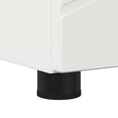 vidaXL Fürdőszoba Székény ajtóval Fehér 30 x 35 x 192 cm Faanyag & Fém