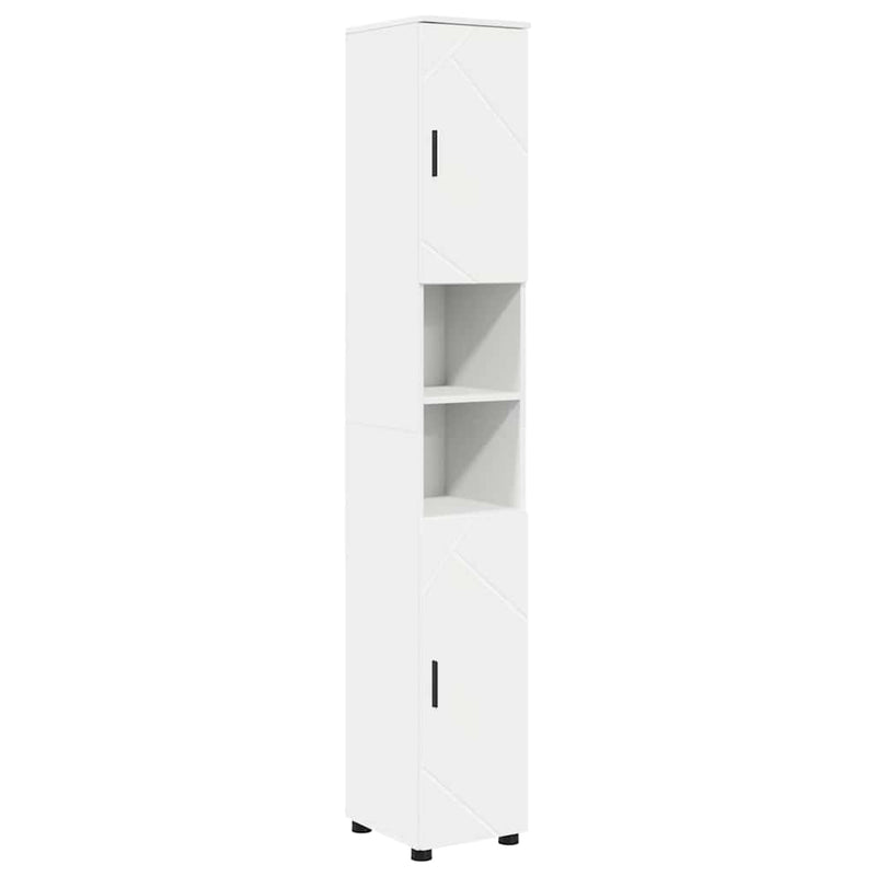 vidaXL Fürdőszobai magas szekrény Fehér 30 x 35 x 192 cm Faanyag