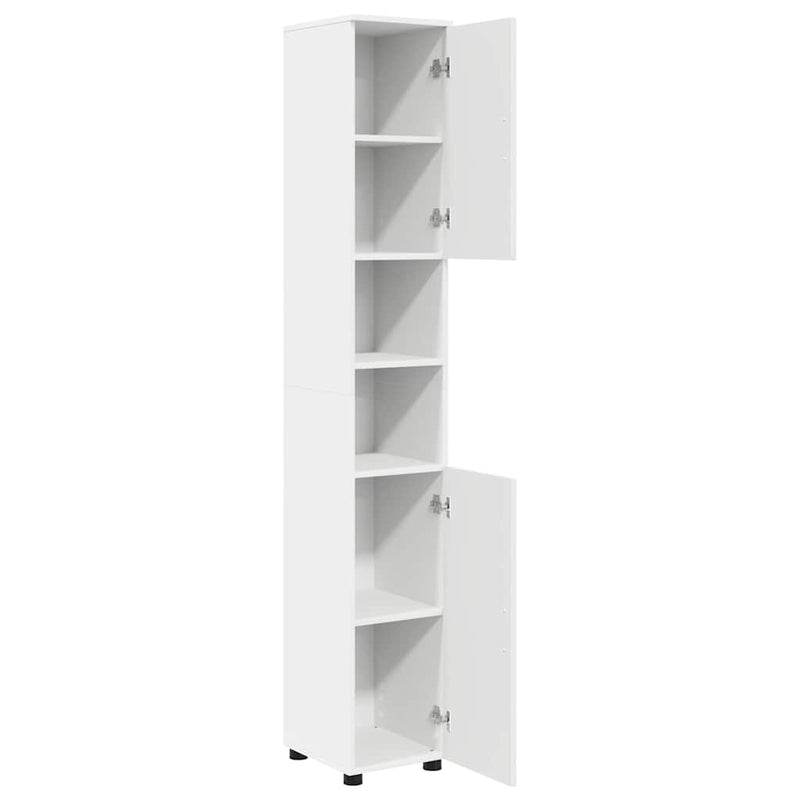 vidaXL Fürdőszobai magas szekrény Fehér 30 x 35 x 192 cm Faanyag