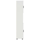 vidaXL Fürdőszoba Székény ajtóval Fehér 30 x 35 x 192 cm Faanyag & Fém