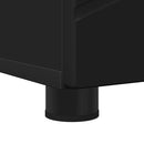 vidaXL Fürdőszoba Székény Fekete 30 x 35 x 192 cm Faanyag & Fém