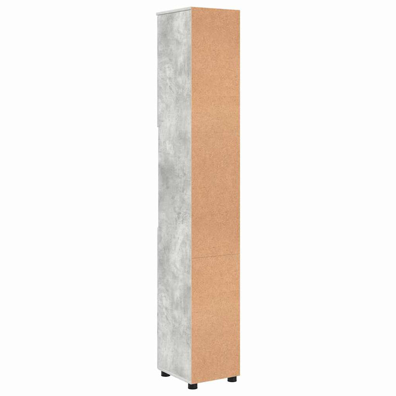 vidaXL Fürdőszobai magas szekrény Beton szürke 30 x 35 x 192 cm