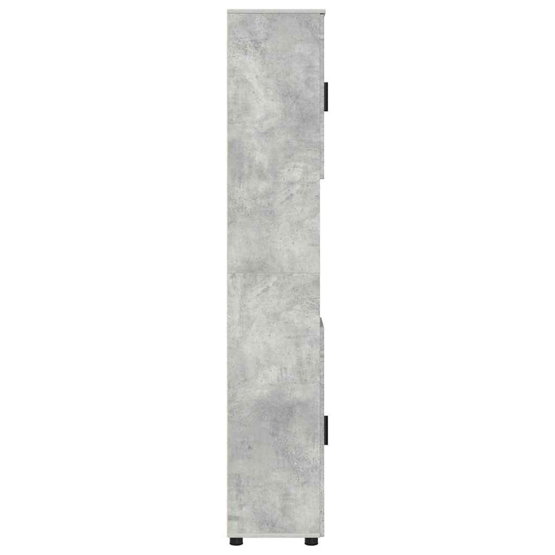 vidaXL Fürdőszobai magas szekrény Beton szürke 30 x 35 x 192 cm