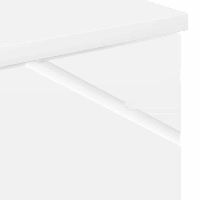 vidaXL Fürdőszobai magas szekrény Magasfényű fehér 30 x 35 x 192 cm