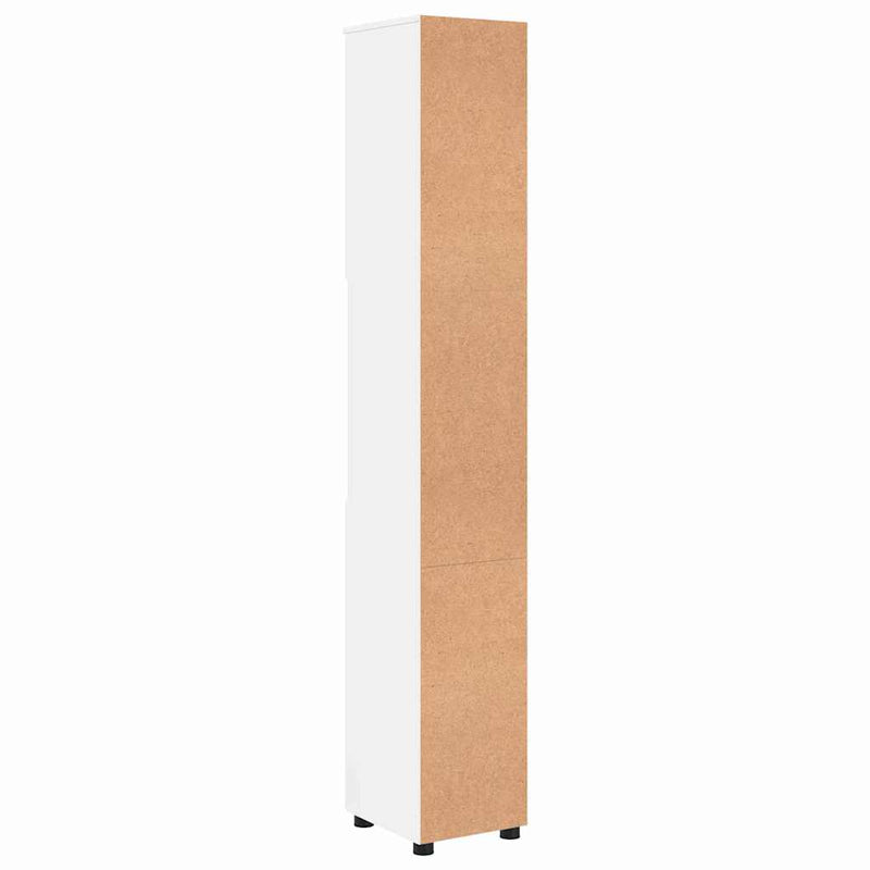 vidaXL Fürdőszobai magas szekrény Magasfényű fehér 30 x 35 x 192 cm