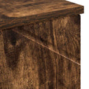 vidaXL Fürdőszoba Székény Füstölt tölgy 30 x 35 x 192 cm Faanyag & Fém