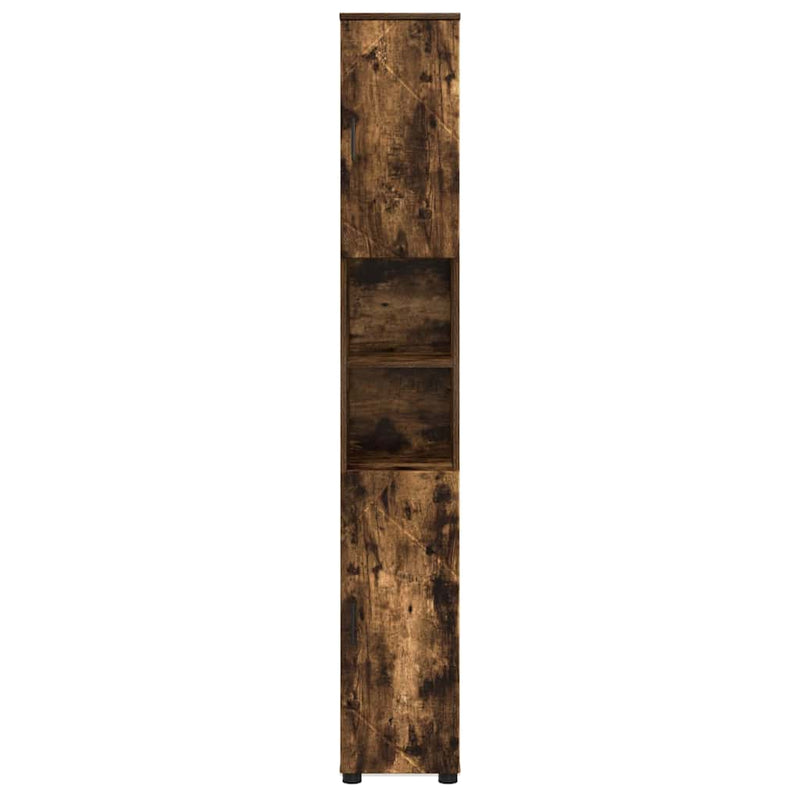 vidaXL Fürdőszobai magas szekrény Füstölt tölgy 30 x 35 x 192 cm