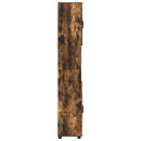 vidaXL Fürdőszoba Székény Füstölt tölgy 30 x 35 x 192 cm Faanyag & Fém