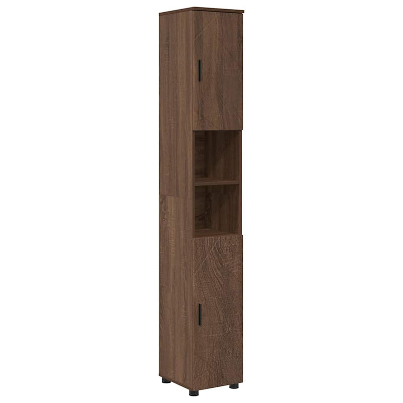 vidaXL Fürdőszobai magas szekrény barna tölgy 30 x 35 x 192 cm Faanyag