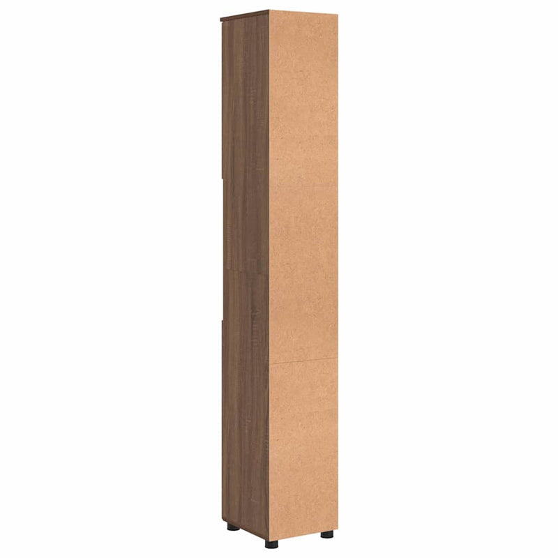 vidaXL Fürdőszobai magas szekrény barna tölgy 30 x 35 x 192 cm Faanyag