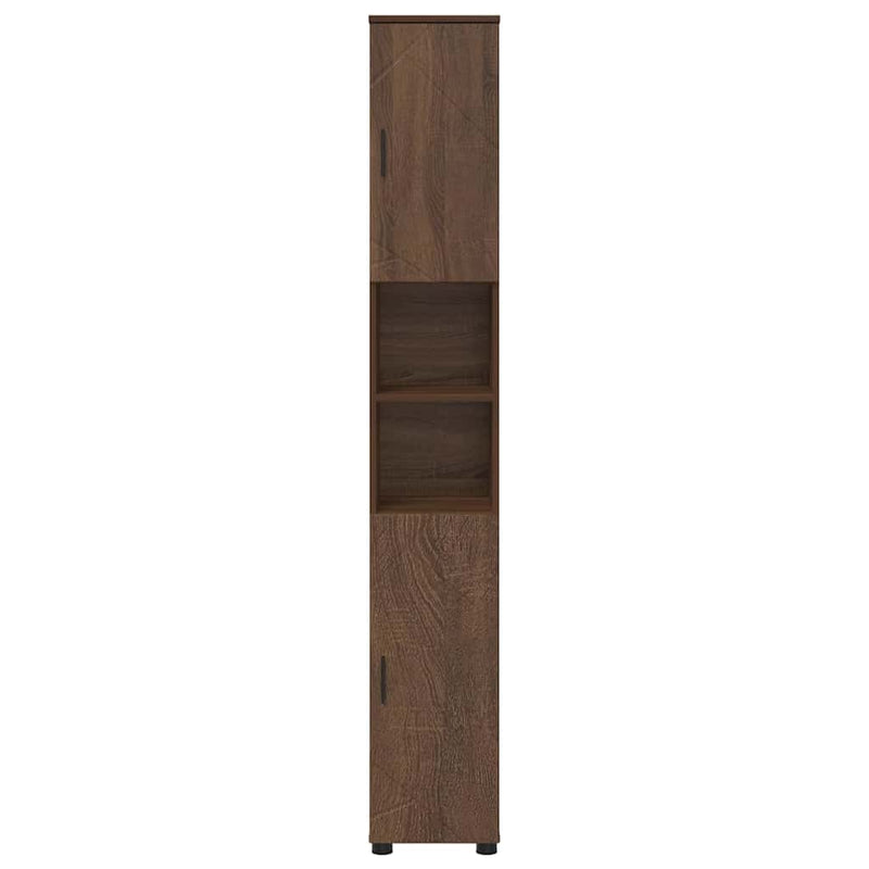 vidaXL Fürdőszobai magas szekrény barna tölgy 30 x 35 x 192 cm Faanyag