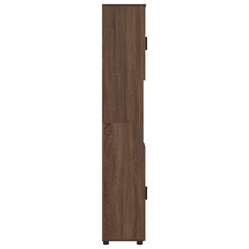 vidaXL Fürdőszobai magas szekrény barna tölgy 30 x 35 x 192 cm Faanyag