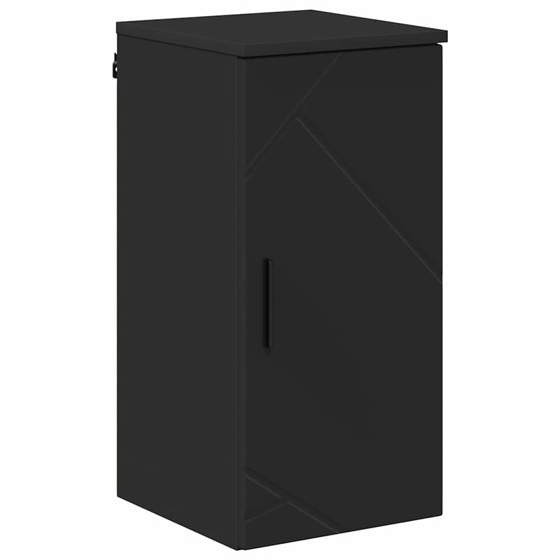 vidaXL Fürdőszoba Székény tárolóval Fekete 30 x 31.5 x 61 cm Faanyag