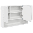 vidaXL Tükörszekrény Falra szerelhető Fehér 80 x 17 x 55 cm Faanyag