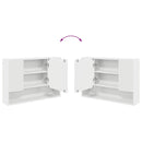 vidaXL Fürdőszobai tükörszekrény ajtóval Fehér 80 x 17 x 55 cm Faanyag