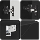 vidaXL Fürdőszobai tükörszekrény Fekete 80 x 17 x 55 cm Faanyag