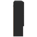 vidaXL Fürdőszobai tükörszekrény Fekete 80 x 17 x 55 cm Faanyag