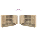 vidaXL Fürdőszobai tükörszekrény sonoma tölgy 80 x 17 x 55 cm Faanyag