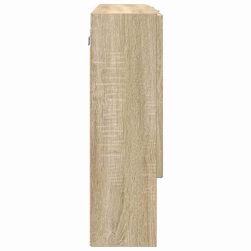vidaXL Fürdőszobai tükörszekrény sonoma tölgy 80 x 17 x 55 cm Faanyag