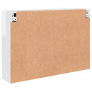 vidaXL Tükörszekrény Magas Fényű Fehér 80 x 17 x 55 cm Szerelt Fa