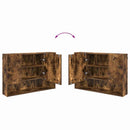 vidaXL Fürdőszobai tükörszekrény Füstölt tölgy 80 x 17 x 55 cm Faanyag