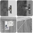 vidaXL Fürdőszobai tükörszekrény Szürke sonoma 80 x 17 x 55 cm Faanyag