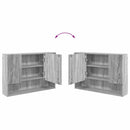 vidaXL Fürdőszobai tükörszekrény Szürke sonoma 80 x 17 x 55 cm Faanyag