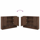 vidaXL Fürdőszobai tükörszekrény barna tölgy 80 x 17 x 55 cm Faanyag