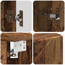 vidaXL Fürdőszobai tükörszekrény Régi fa 80 x 17 x 55 cm Faanyag