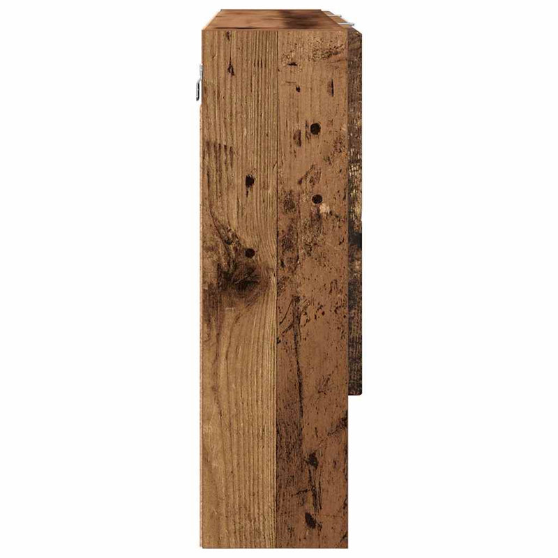 vidaXL Fürdőszobai tükörszekrény Régi fa 80 x 17 x 55 cm Faanyag